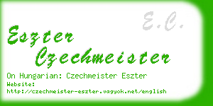 eszter czechmeister business card